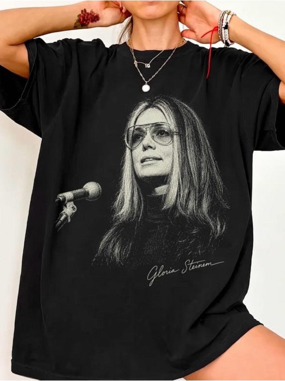 Gloria Steinem Feminist Icon Graphic Tee Feminist Activist Memorial Shirt